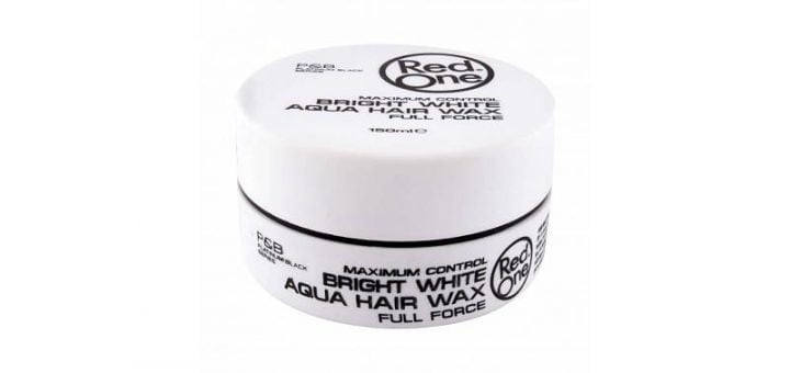 Bright White Aqua Hair Wax Full Force Maximum Control 150ml